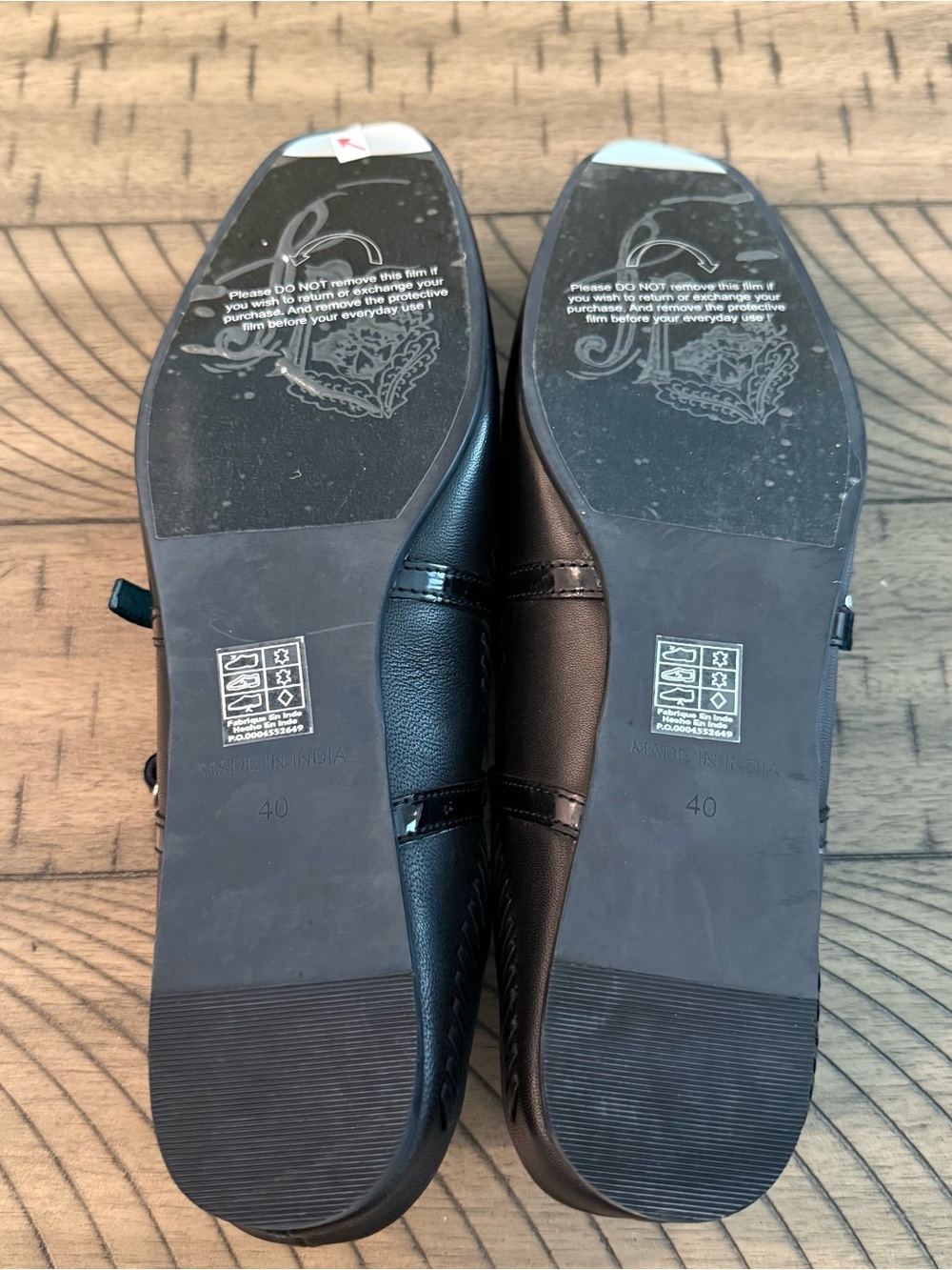 New Free People Diana Double Strap Leather Flats US 9.5 EU 40 w/Box - Picture 8 of 9